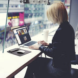 mousepad wireless charger in work